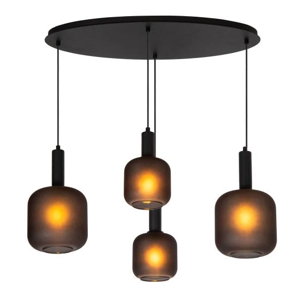 Lucide ELOISE - Pendant light - 4xE27 - Black - detail 5